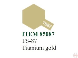 Purškiami dažai Tamiya TS-87 Titanium gold, 100 ml kaina ir informacija | Piešimo, tapybos, lipdymo reikmenys | pigu.lt