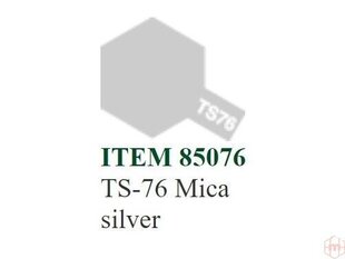 Purškiami dažai Tamiya TS-76 Mica silver, 100 ml kaina ir informacija | Piešimo, tapybos, lipdymo reikmenys | pigu.lt