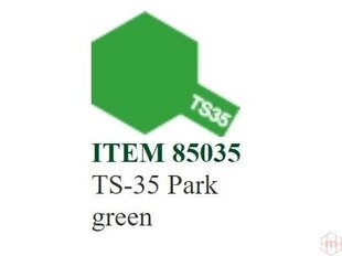 Purškiami dažai Tamiya TS-35 Park green, 100 ml kaina ir informacija | Piešimo, tapybos, lipdymo reikmenys | pigu.lt