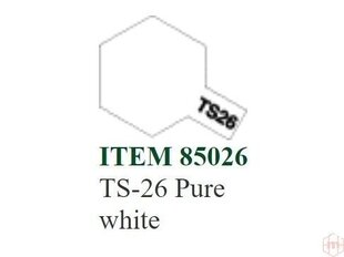 Purškiami dažai Tamiya TS-26 Pure white, 100 ml kaina ir informacija | Piešimo, tapybos, lipdymo reikmenys | pigu.lt