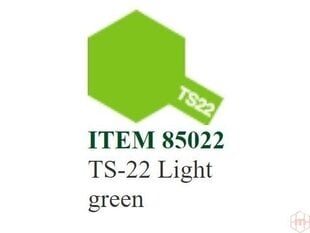 Аэрозольная краска Tamiya - TS-22 Light green, 100 мл цена и информация | Принадлежности для рисования, лепки | pigu.lt