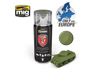 Грунтовка TITANS HOBBY - MILITARY GREEN MATT PRIMER 400 мл, 108 цена и информация | Принадлежности для рисования, лепки | pigu.lt