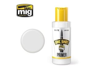 Gruntas Ammo Mig One Shot Primer, 60ml, baltas, 2022 kaina ir informacija | Piešimo, tapybos, lipdymo reikmenys | pigu.lt