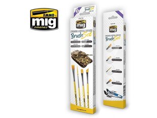 Teptukai ammo mig - streaking and vertical surfaces brush set. AMIG7604 kaina ir informacija | Piešimo, tapybos, lipdymo reikmenys | pigu.lt