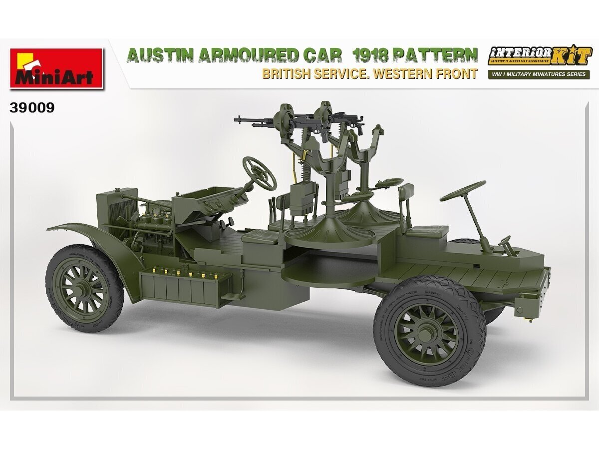 Konstruktorius Miniart - Austin Armoured Car 1918 Pattern British Service. Western Front, 1/35, 39009 цена и информация | Klijuojami modeliai | pigu.lt