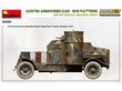 Konstruktorius Miniart - Austin Armoured Car 1918 Pattern British Service. Western Front, 1/35, 39009 цена и информация | Klijuojami modeliai | pigu.lt