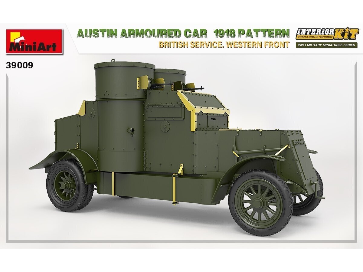 Konstruktorius Miniart - Austin Armoured Car 1918 Pattern British Service. Western Front, 1/35, 39009 цена и информация | Klijuojami modeliai | pigu.lt