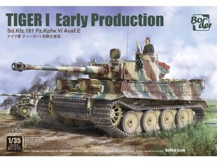 Сборная пластиковая модель Border Model -TIGER I Early Production Sd.Kfz.181 Pz.Kpfw.VI Ausf.E, 1/35, BT-010 цена и информация | Конструкторы и кубики | pigu.lt
