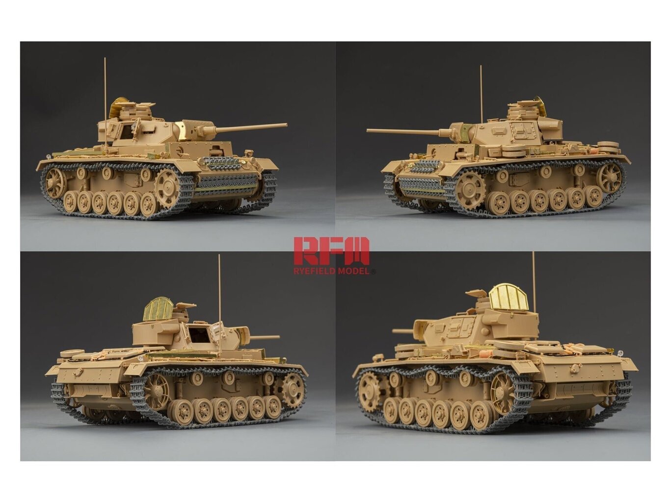 Konstruktorius Rye Field Model - Pz.Kpfw.III Ausf.J, 1/35, RFM-5070, 8 m.+ kaina ir informacija | Konstruktoriai ir kaladėlės | pigu.lt