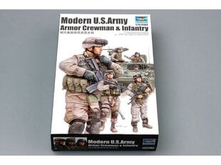 Plastikinis surenkamas modelis Trumpeter Modern U.S. Army Armor Crewman & Infantry, 1/35, 00424 kaina ir informacija | Konstruktoriai ir kaladėlės | pigu.lt