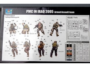 Сборная пластиковая модель Trumpeter - PMC in Iraq 2005 Armed Assault team, 1/35, 00419 цена и информация | Конструкторы и кубики | pigu.lt