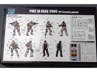 Сборная пластиковая модель Trumpeter - PMC in Iraq 2005 VIP Security guards, 1/35, 00420 цена и информация | Конструкторы и кубики | pigu.lt