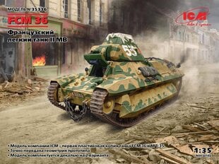 ICM - WWII French Light Tank FCM 36, 1/35, 35336 цена и информация | Конструкторы и кубики | pigu.lt