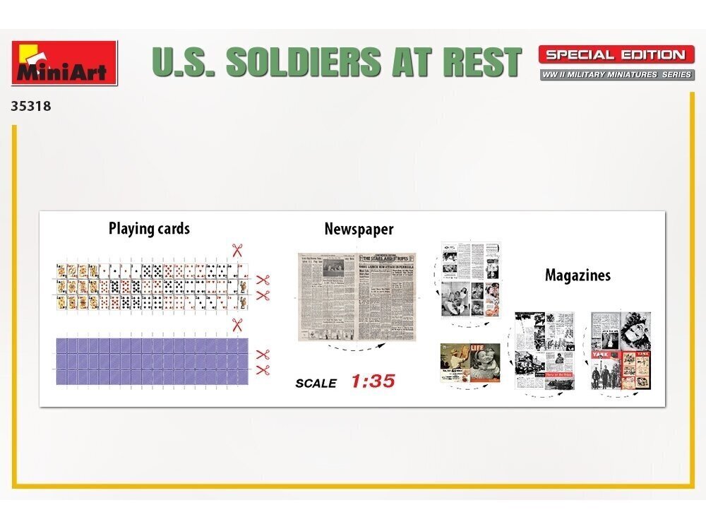 Plastikinis surenkamas modelis Miniart U.S. Soldiers at Rest Special Edition, 1/35, 35318 цена и информация | Konstruktoriai ir kaladėlės | pigu.lt