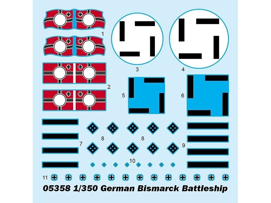 Konstruktorius Trumpeter - German Bismarck Battleship, 1/350, 05358 цена |  pigu.lt