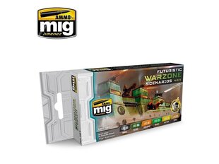 Краска AMMO MIG - FUTURISTIC WARZONE SCENARIOS COLOR SET. AMIG7154 цена и информация | Принадлежности для рисования, лепки | pigu.lt