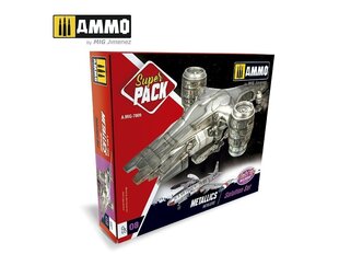 Набор акриловых красок Ammo mig - super pack metallics, AMIG7809 цена и информация | Принадлежности для рисования, лепки | pigu.lt