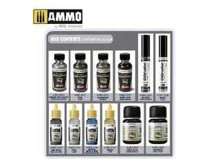 Набор акриловых красок Ammo mig - super pack metallics, AMIG7809 цена и информация | Принадлежности для рисования, лепки | pigu.lt