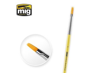 Кисть с плоской синтетической щетиной AMMO MIG - 4 AMIG8620 цена и информация | Принадлежности для рисования, лепки | pigu.lt