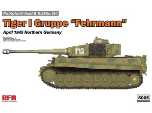 Konstruktorius Rye Field Model - Tiger I Gruppe "Fehrmann" April 1945 Northern Germany, 1/35, RFM-5005, 8 m.+ kaina ir informacija | Konstruktoriai ir kaladėlės | pigu.lt