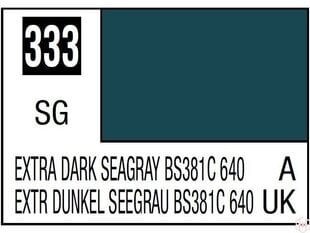 Краска Mr.Hobby - Mr.Color C-333 Extra DarK Seagray BS381C 640, 10ml цена и информация | Принадлежности для рисования, лепки | pigu.lt