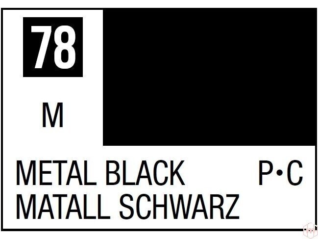 Dažai Mr.Hobby - Mr.Color C-078 metalo juoda, 10ml kaina ir informacija | Piešimo, tapybos, lipdymo reikmenys | pigu.lt