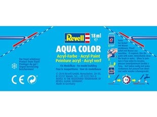 Водная краска Revell, Aqua Color, Black, Matt, RAL 9011, 18 мл, 36108 цена и информация | Принадлежности для рисования, лепки | pigu.lt