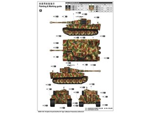 Konstruktorius Trumpeter - Pz.Kpfw. VI Ausf. E Sd.Kfz. 181 Tiger I (Medium Production) w/ Zimmerit, 1/35, 09539 kaina ir informacija | Konstruktoriai ir kaladėlės | pigu.lt