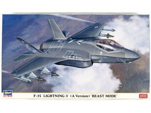 Сборная пластиковая модель Hasegawa - F-35 Lightning II (A Version) 'Beast Mode', 1/72, 02315 цена и информация | Конструкторы и кубики | pigu.lt