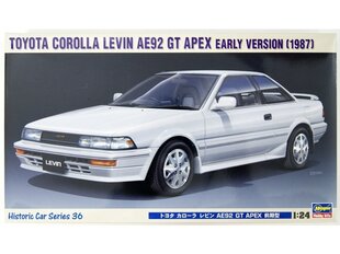 Пластиковая сборная модель Hasegawa - Toyota Corolla Levin AE92 GT Apex Early Version (1987), 1/24, 21136 цена и информация | Конструкторы и кубики | pigu.lt