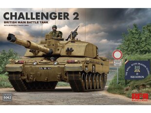 Сборная пластиковая модель Rye Field Model - Challenger 2 with workable track links, 1/35, RFM-5062 цена и информация | Конструкторы и кубики | pigu.lt