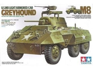 Конструктор Tamiya - U.S. M8 Light Armored Car Greyhound, 1/35, 35228 цена и информация | Конструкторы и кубики | pigu.lt