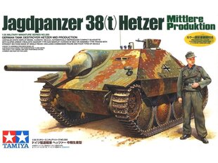 Сборная пластиковая модель Tamiya - Jagdpanzer 38(t) Hetzer Mittlere Produktion, 1/35, 35285 цена и информация | Конструкторы и кубики | pigu.lt