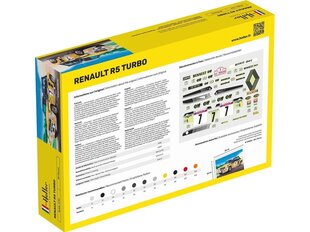 Пластиковая сборная модель для начинающего моделиста Heller - Renault R5 Turbo Starter Set, 1/24, 56717 цена и информация | Конструкторы и кубики | pigu.lt