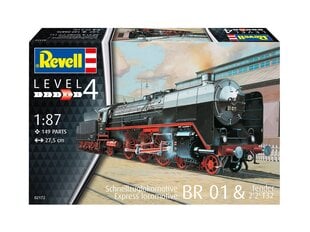 Revell - Express locomotive BR01 with tender 2'2' T32, 1/87, 02172 цена и информация | Конструкторы и кубики | pigu.lt