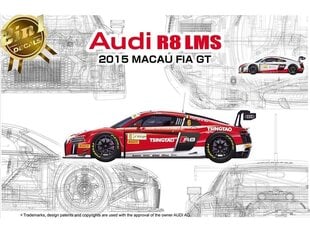 Сборная пластиковая модель NuNu - Audi R8 LMS GT3 2015 FIA GT3 World Cup, 1/24. 24024 цена и информация | Конструкторы и кубики | pigu.lt