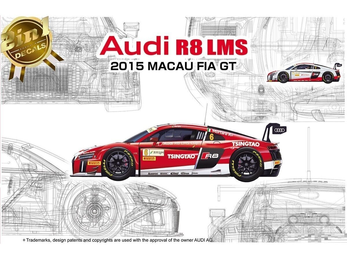 Konstruktorius NuNu Audi R8 LMS GT3 2015 FIA GT3 World Cup, 1/24. 24024, 8 m.+ kaina ir informacija | Konstruktoriai ir kaladėlės | pigu.lt
