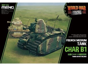 Konstruktorius Meng Model - World War Toons Char B1 French Medium Tank, WWT-016, 8 m.+ kaina ir informacija | Konstruktoriai ir kaladėlės | pigu.lt