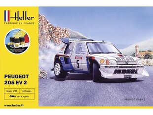 Surenkamas modelis Heller, Peugeot 205 EV2, dovanų komplektas, 1/24, 56716 kaina ir informacija | Konstruktoriai ir kaladėlės | pigu.lt