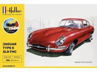 Konstruktorius Heller - Jaguar Type E 3L8 FHC dovanų komplektas, 1/24, 56709, 8 m.+ kaina ir informacija | Konstruktoriai ir kaladėlės | pigu.lt