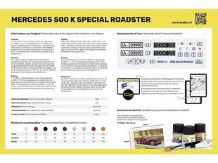 Сборнaя модель для склеивания Heller - 500 K Special Roadster Starter Set, 1/24, 56710 цена и информация | Конструкторы и кубики | pigu.lt