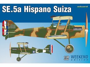 Сборнaя модель для склеивания Eduard -  SE.5a Hispano Suiza, Weekend Edition, 1/48, 8453 цена и информация | Конструкторы и кубики | pigu.lt