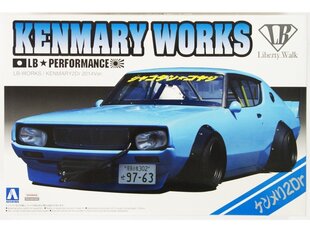 Сборнaя модель для склеивания Aoshima - Kenmary Works LB Works Nissan Skyline C110 2Dr 2014 Ver., 1/24, 01147 цена и информация | Конструкторы и кубики | pigu.lt