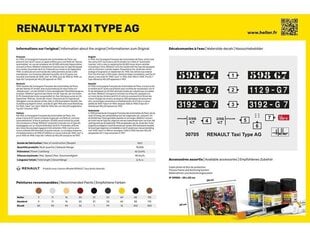 Surenkamas modelis Heller Renault Taxi Type AG, 1/24 kaina ir informacija | Konstruktoriai ir kaladėlės | pigu.lt