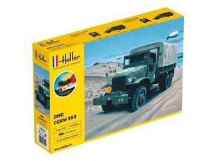 Сборная пластиковая модель начинающему моделисту Heller -GMC US-Truck - Starter Set, 1/35, 57121 цена и информация | Конструкторы и кубики | pigu.lt