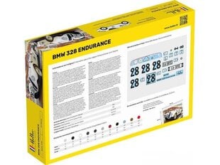 Сборная пластиковая модель начинающему моделисту Heller - BMW 328 Endurance Starter Set, 1/24, 56782 цена и информация | Конструкторы и кубики | pigu.lt