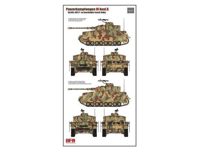 Konstruktorius Rye Field Model - Panzerkampfwagen IV Ausf. G Sd.Kfz. 161/1 w/ workable track links, 1/35, 5053, 8 m.+ kaina ir informacija | Konstruktoriai ir kaladėlės | pigu.lt