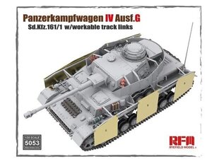 Сборная пластиковая модель Rye Field Model - Panzerkampfwagen IV Ausf. G Sd.Kfz. 161/1 w/ workable track links, 1/35, 5053 цена и информация | Конструкторы и кубики | pigu.lt