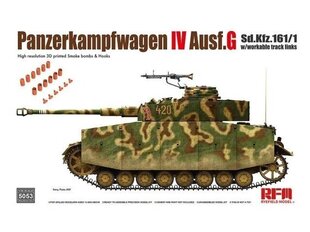 Сборная пластиковая модель Rye Field Model - Panzerkampfwagen IV Ausf. G Sd.Kfz. 161/1 w/ workable track links, 1/35, 5053 цена и информация | Конструкторы и кубики | pigu.lt