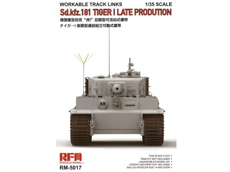 Konstruktorius rfm - workable track links for tiger late prod., 1/35, 5017 kaina ir informacija | Konstruktoriai ir kaladėlės | pigu.lt